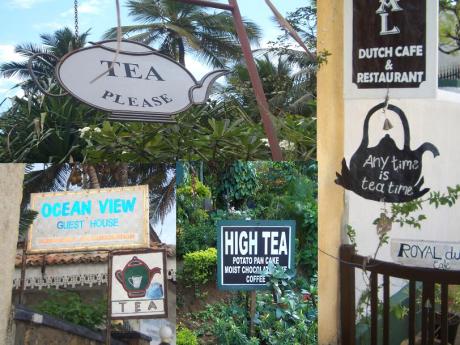 Tea signs in Ceylon (Sri Lanka)